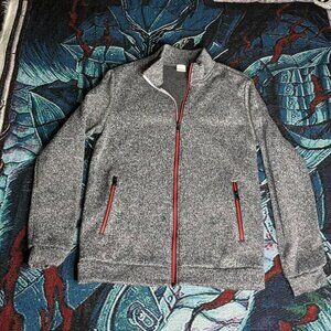 Grey and red zip-up jacket size small